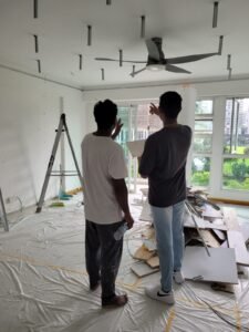 contractors discussing renovation